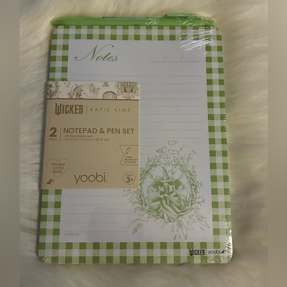 Wicked X Katie Kime for Target Limited Édition Yoobi Notepad Pen Green Elphaba